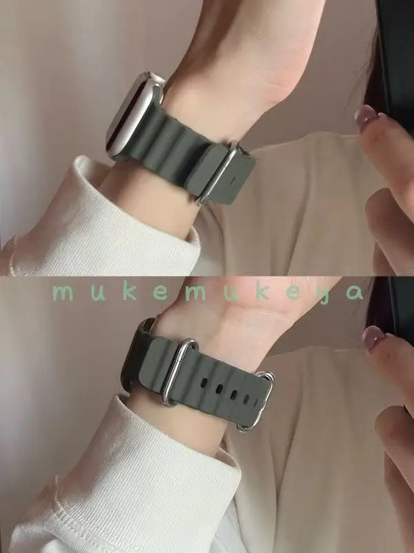 Correa deportiva Ocean para Apple Watch 10-Ultra 2 Band 49mm 42-46mm-45mm 41mm pulsera de silicona iWatch 9 8 7 6 5 4 SE 44mm 40mm