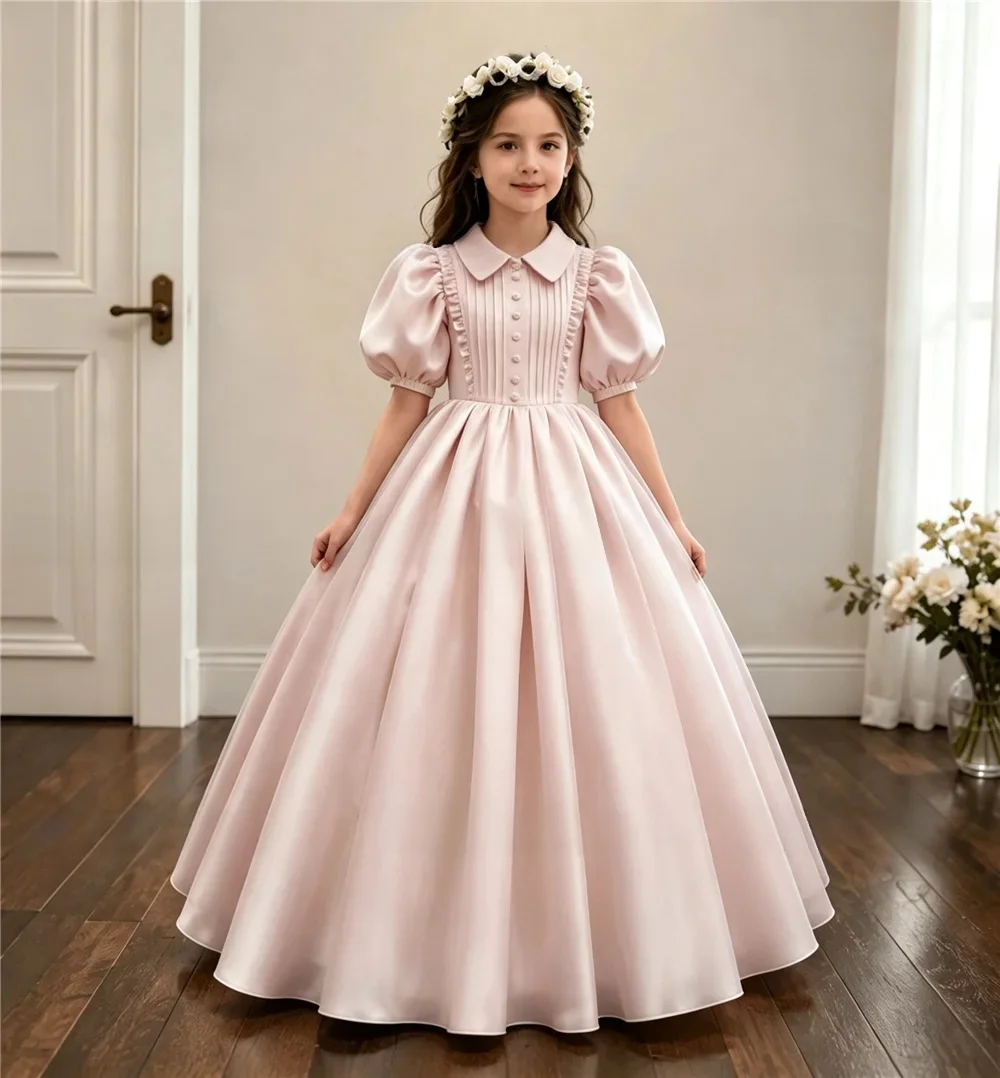 custom-light-luxury-dress-women-wedding-guest-gown-girls-wedding-gown-birthday-party-pageant-puff-sleeve-button-collar-long-gown