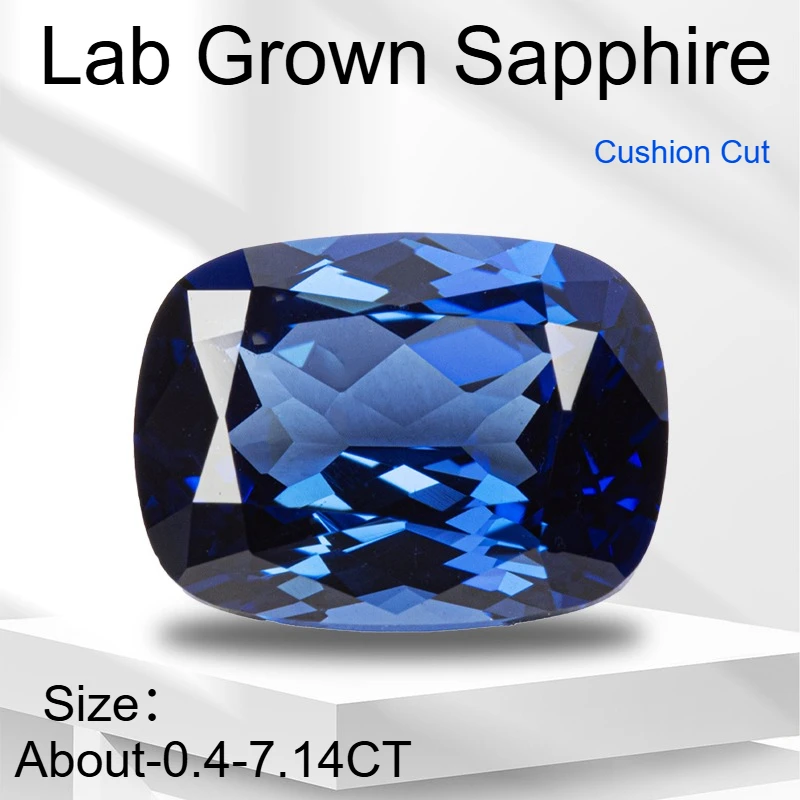

M-Lab Grown Sapphire Royal Blue Color Rectangular Cushion Cut Gems For Jewelry Setting&Custom Design Selectable AGL Certificate