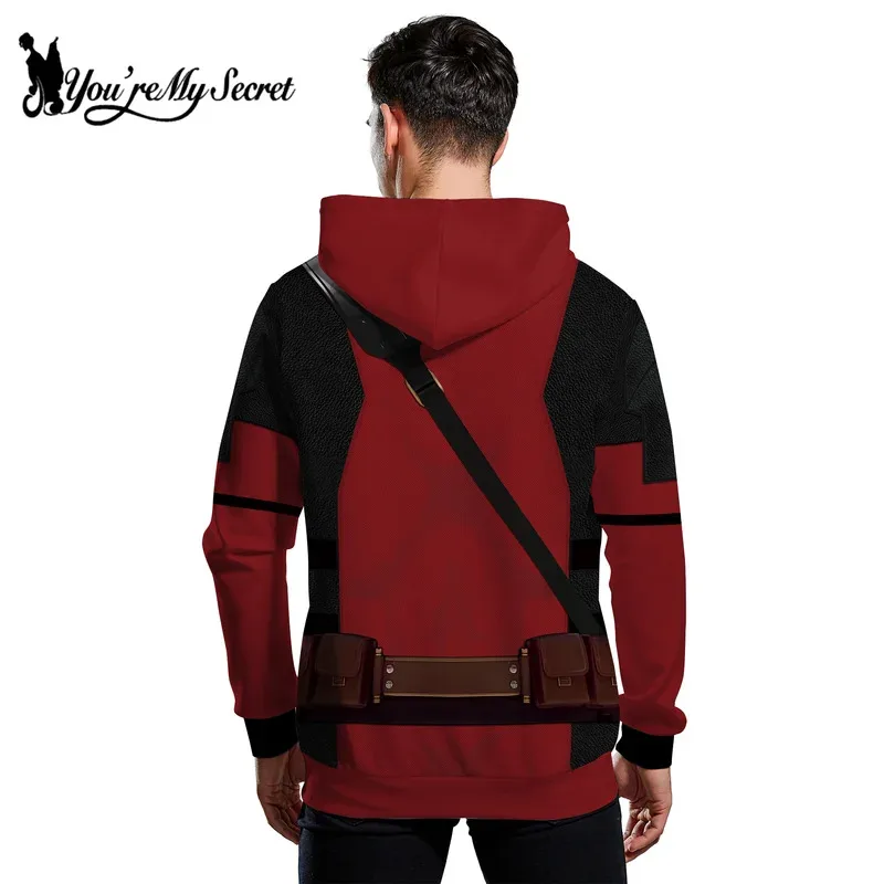 Sky03 [Você é meu segredo] Deadpool 3 Wolverine Super-herói Cosplay Zipper Hoodie Costume Halloween Zenti James Howlett Party H55Ku%