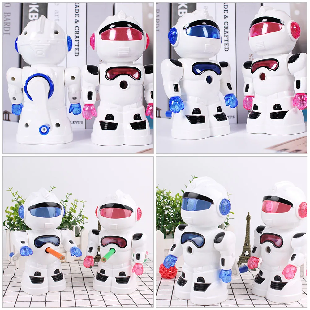 

Manual Pencil Sharpener Robot Shape Small Lightweight Hand-Crank Sharpener for Kids Students Portable Colorful Pencil Sharpening