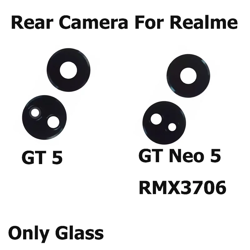 

New For Realme GT Neo 5 Back Camera Glass Lens With Sticker Adhesive Replacement Parts