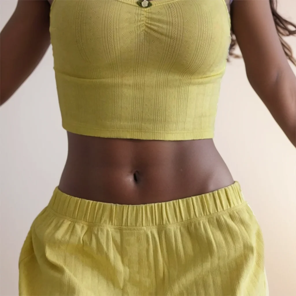 Summer 2026 Knit Jacquard Camisole Set for Women Comfortable Soft Breathable Two-Piece Nightwear Loungewear Arrival