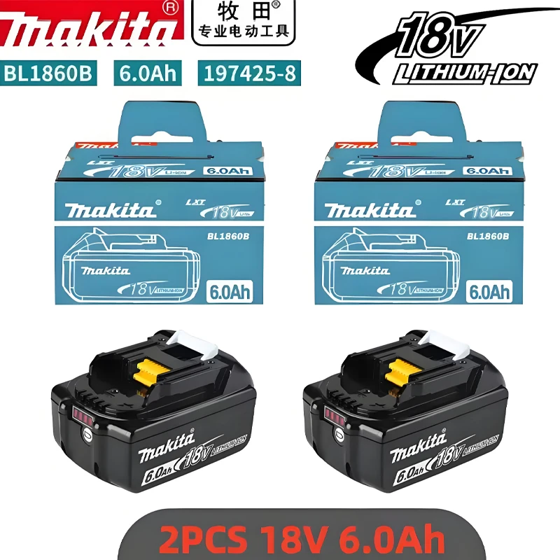 

Authentic Makita 18v 6000mAh Battery BL1850 BL1880 BL1860B LXT400 Electric Tool Makita 18v Battery Rechargeable Lithium ion