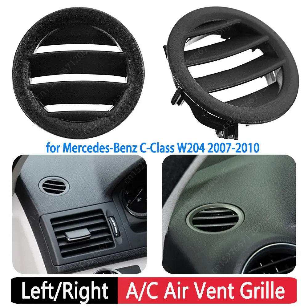 Ventilação de ar do painel lateral esquerdo e direito, grade de saída para Mercedes-Benz Classe C W204 C180 C200 C230 C300 2007-2010, 2 PCs, 1PC