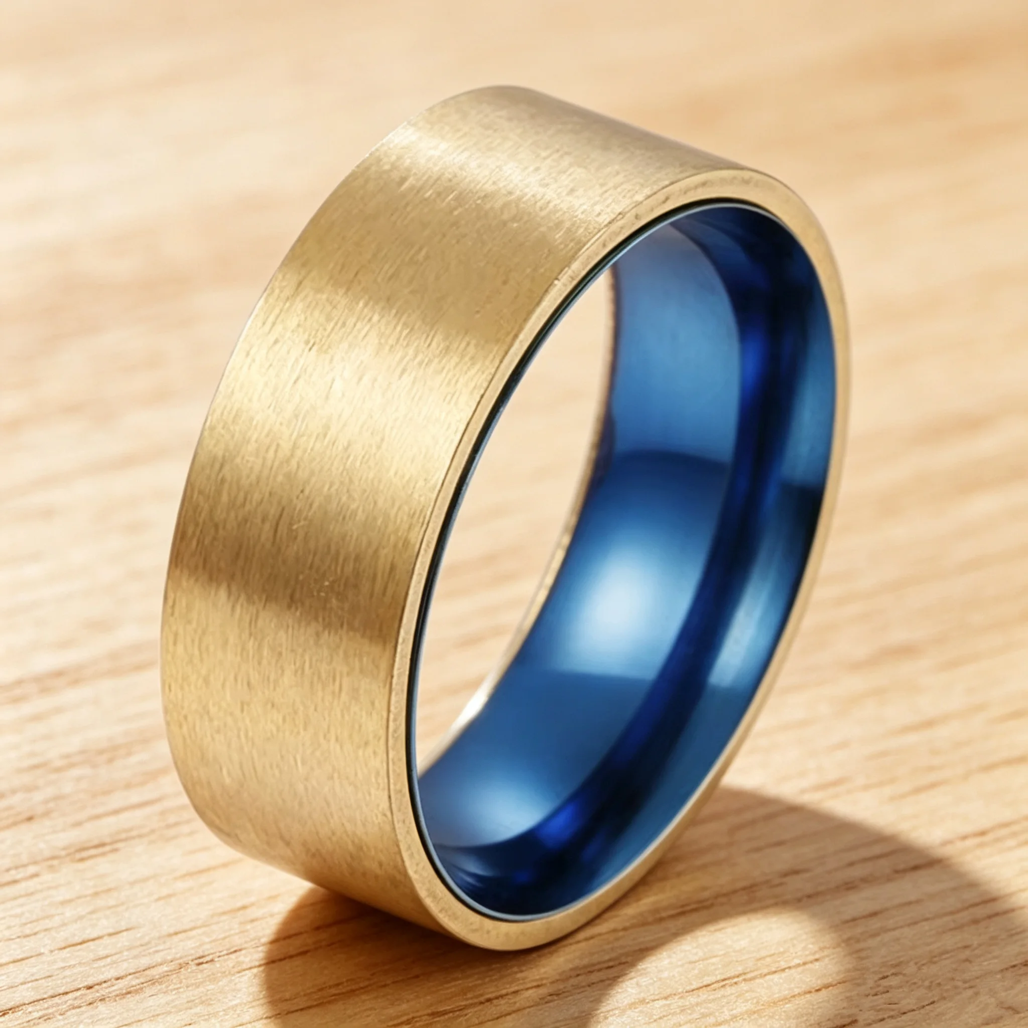 Stainless steel Wedding Ring Simple Design Couple Alliance Ring 8MM Width Band Ring for Women and Men