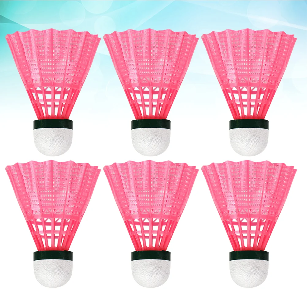 6 Pcs Nylon Ball Shuttlecock Child Badminton Rackets Shuttlecocks for School Outdoor