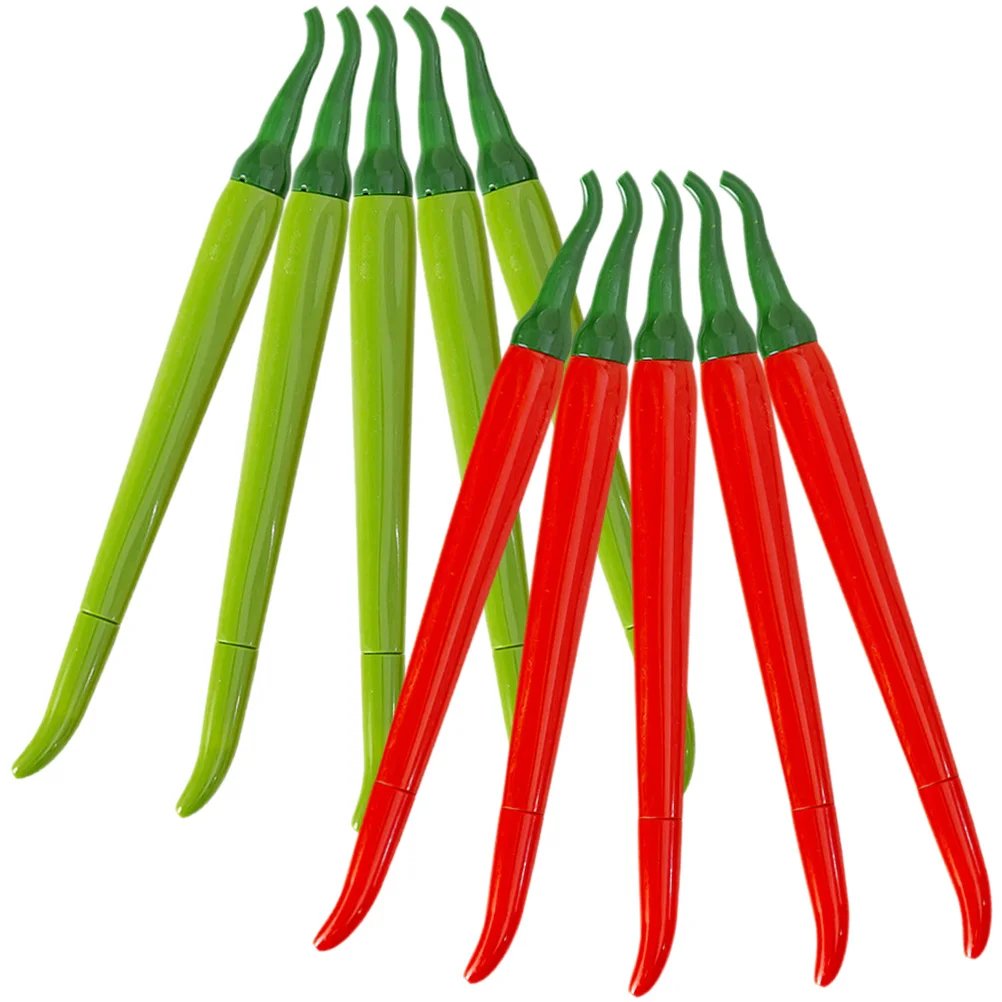 12pcs Chili Shaped Gel Pen Smooth Writing Neutral Pen For Students Ergonomic Design Premium Abs Material Long Lasting Ink