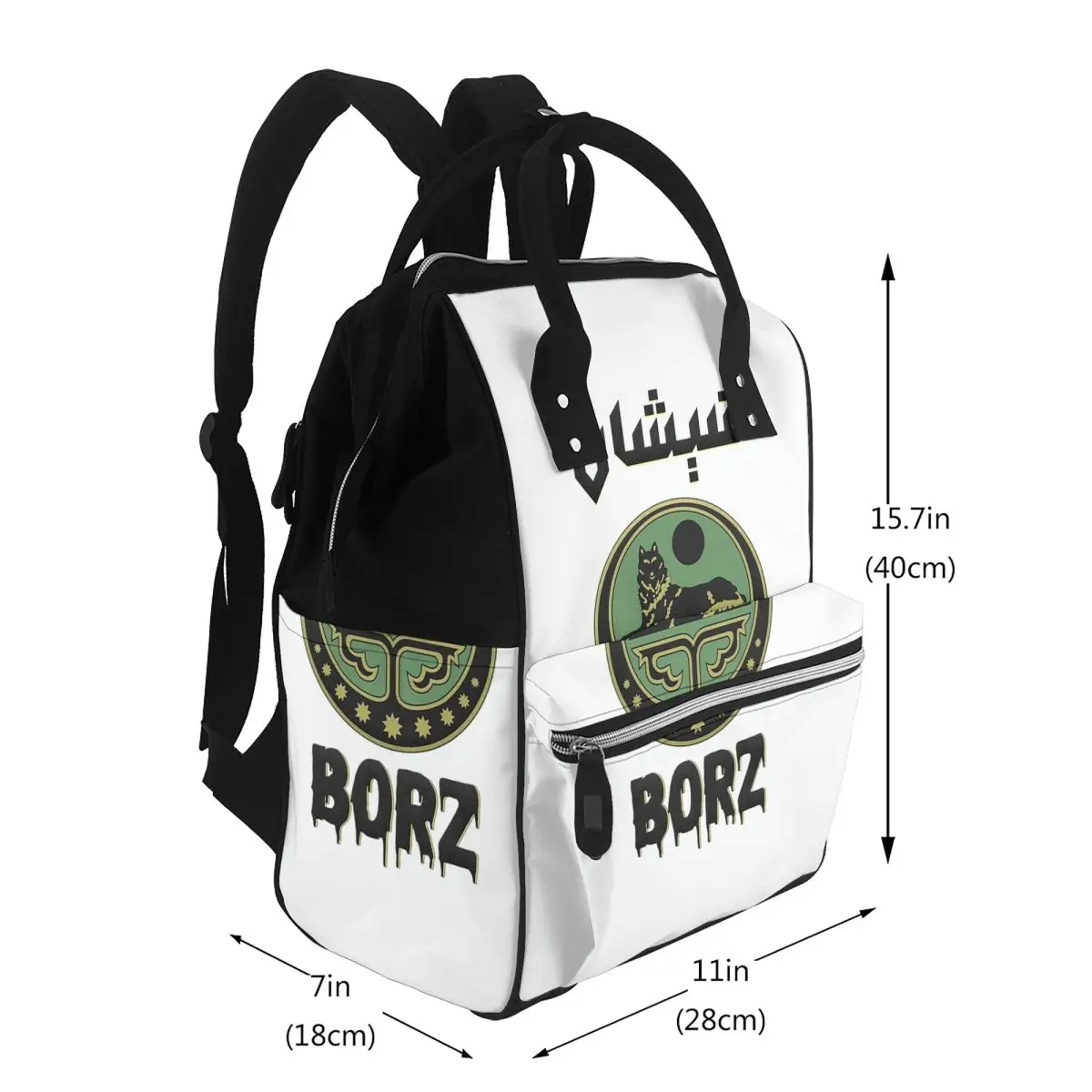 Chechen Wolf Coat Of Arms Ichkeria Chechnya Student Backpack School Bag Hiking Travel Daypack for Men Women Bookbag Shoulder