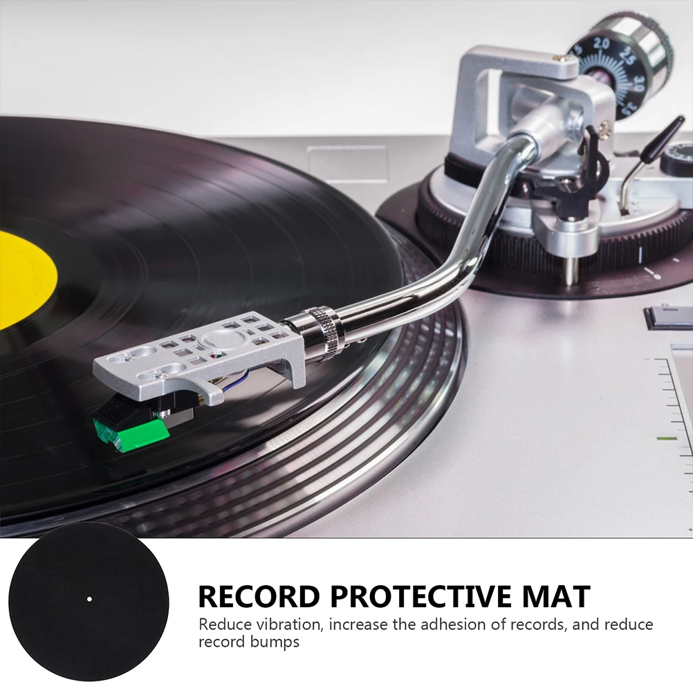

4pcs Vinyl Record Protective Mats Felt Anti Static Turntable Platter Disc Player Home Audio Accessory Prevention