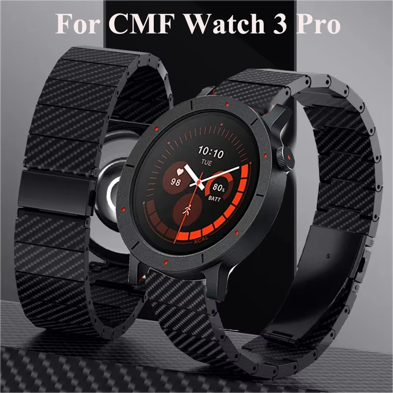 22 مللي متر ألياف الكربون حزام الساعات لساعة CMF 3 برو سوار كوريا ل CMF بواسطة لا شيء ساعة برو 2 1 حزام استبدال خفيف الوزن