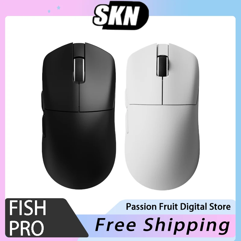 

SKN SWIM FISH Pro wireless three-mode gaming mouse PAW3950 56g lightweight low latency 8K 30000DPI 750IPS e-sports gaming mouse