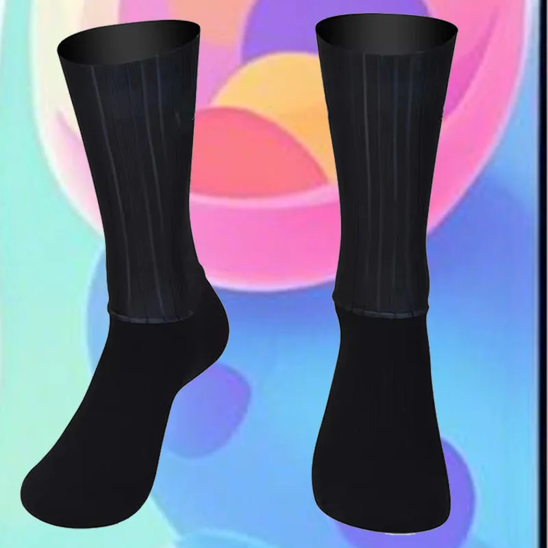 

New 2025 Summer Breathable Bike Cycling Socks Men Women Road Anti Slip Silicone Seamless Aero Socks
