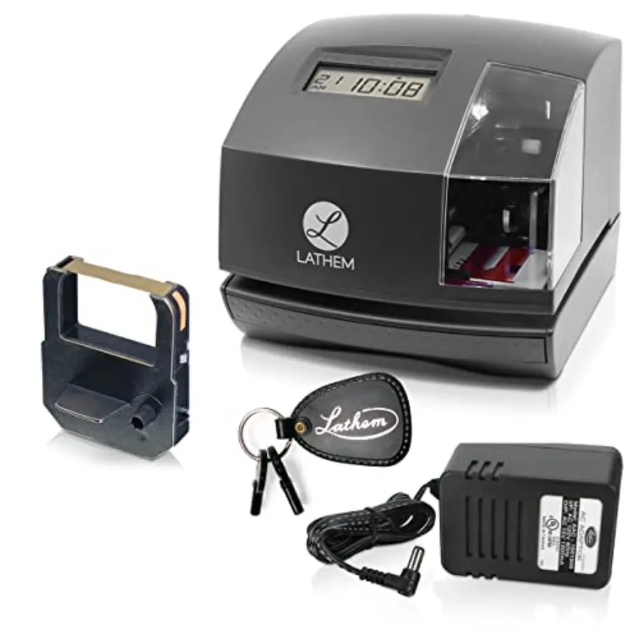

1600e Time Clock Punch hine and Document Stamp, Time Keeping System with Tru-Align Cards 5.7 X 6.3 X 7.2 Charcoal Gray