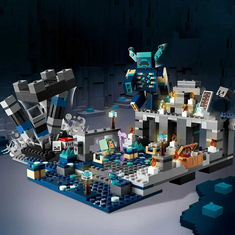 

MINISO Disney 21246 My World Guardians Dark World War Guardians Mini Dolls Assemble Building Blocks Toy