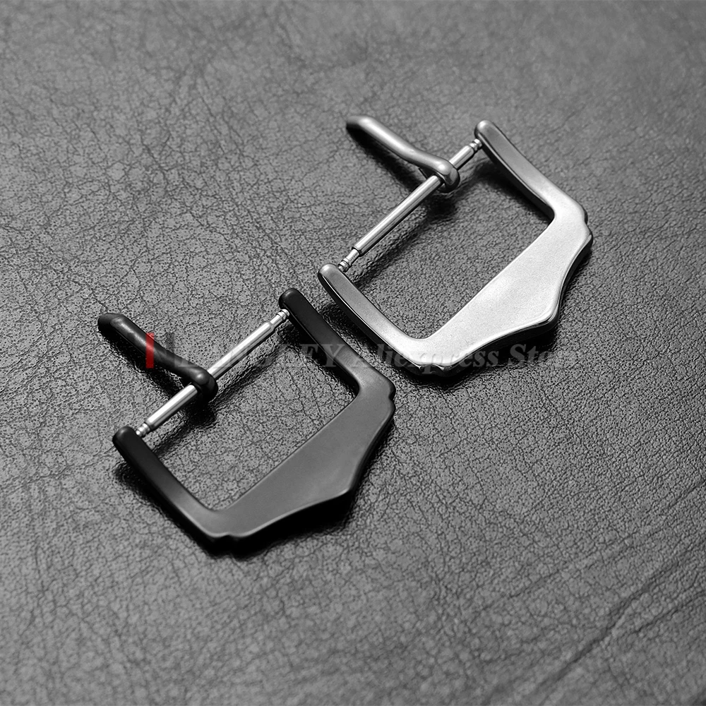 Fivela de relógio de aço inoxidável, pulseira de botão, fecho de pino para pulseira de relógio, fivela de substituição, 16/18/20mm, acessórios de relógio polido