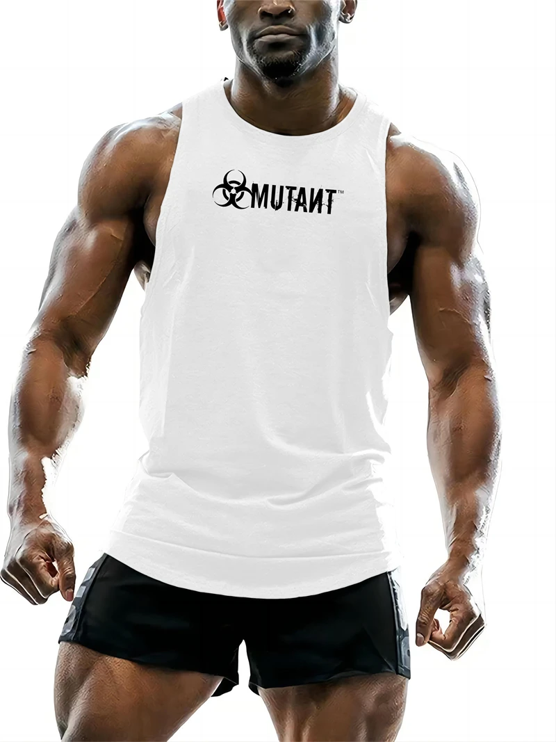 Fashion Mutants Graphic Gym Tank Top For Men Summer Trend Sleeveless 3D Printed Fitness Vest Casual Oversized Quick Dry Tops