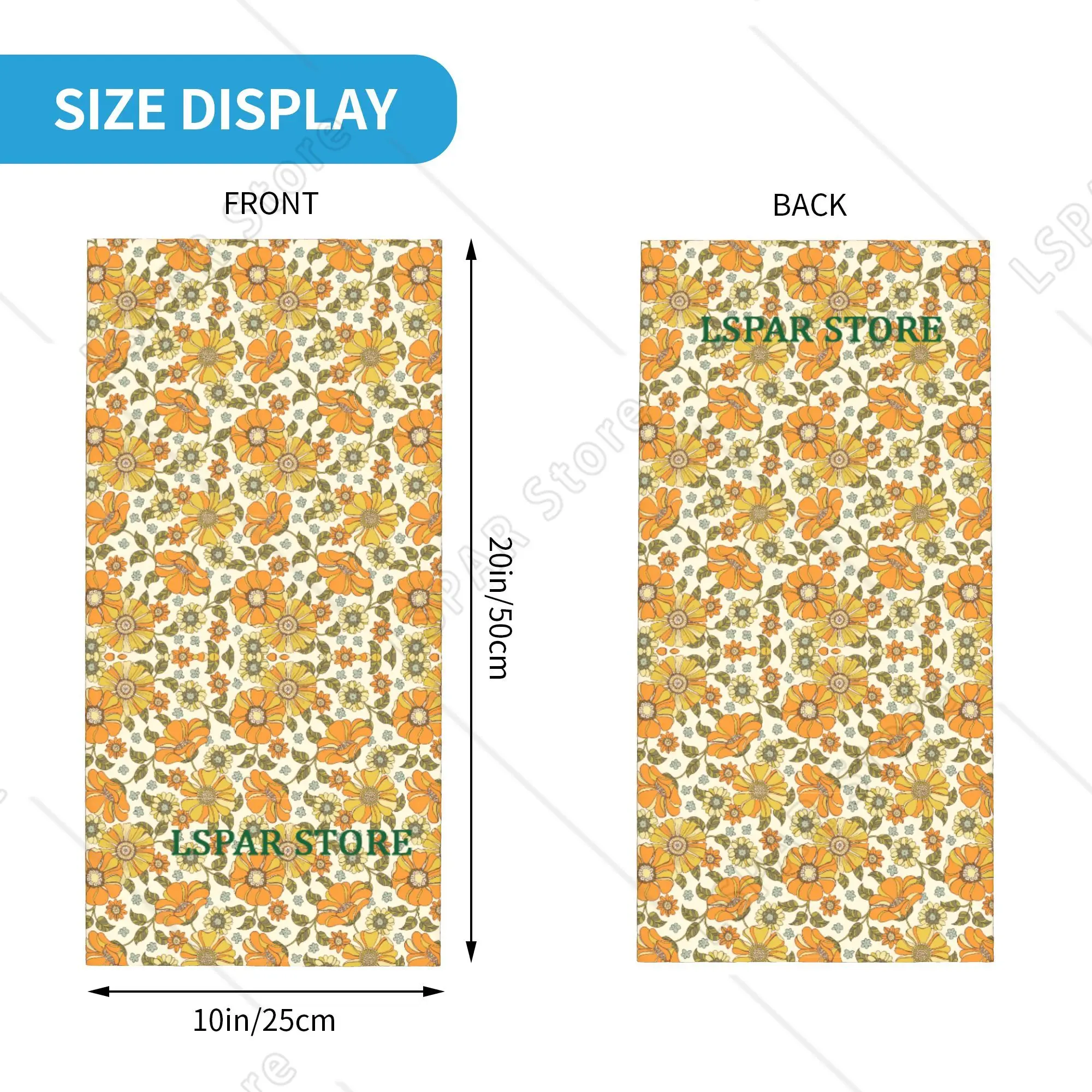 Custom Flower Pattern Bandana Winter Neck Warmer Women Windproof Wrap Face Scarf for Hiking Gaiter Headband