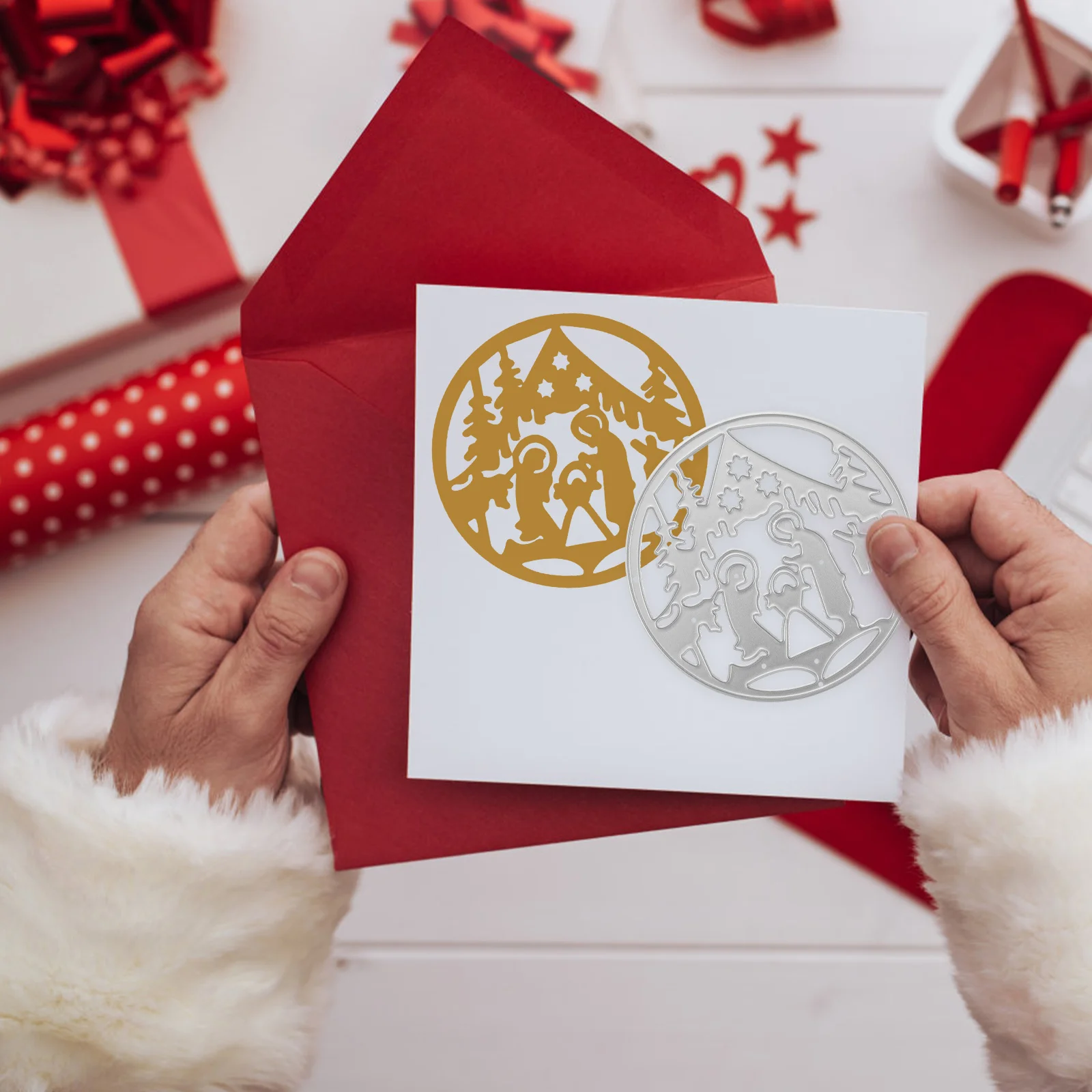 

Embossing Knife Die Cuts for Making Cutting Dies Stencil Christmas Metal Silver Child