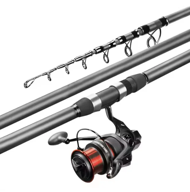 

High Quality 2.4-5.4m Lure Weight Telescopic Rock Fishing Poles Trout Rod Big Fish Long Casting Carbon Fiber Casting Rod