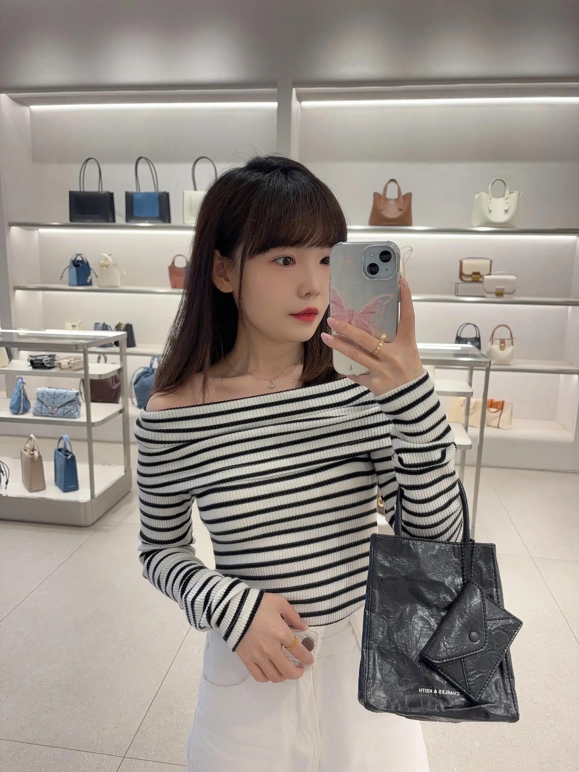 Faionable Borsa piegata Borsa a tracolla con tracolla grande Capaci Borsa con manico a catena alla moda Borsa da donna Ele per l'uso quotidiano