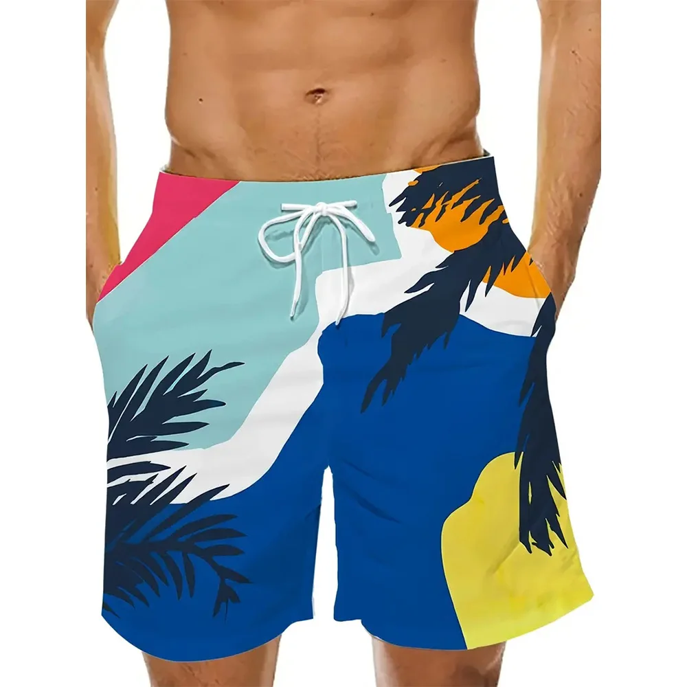 

Шорты мужские пляжные с кокосовым деревом, цветные дышащие, с 3D принтом, повседневные, уличная одежда, летние