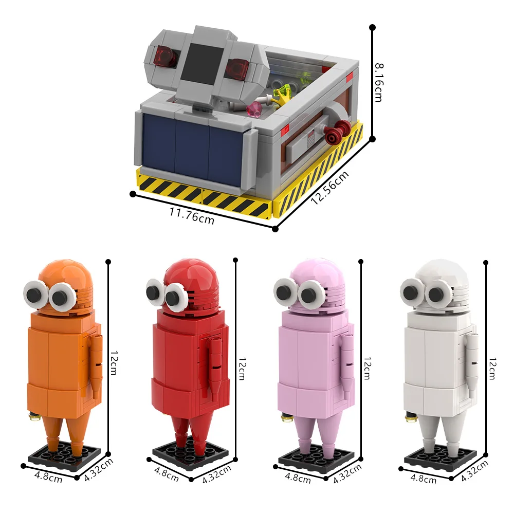 MOC เกมสยองขวัญ repo BrickHeadzs Building Blocks รุ่นทรงกระบอกคน ORANGE อิฐรถสาลี่ประกอบของเล่นเด็กของขวัญ