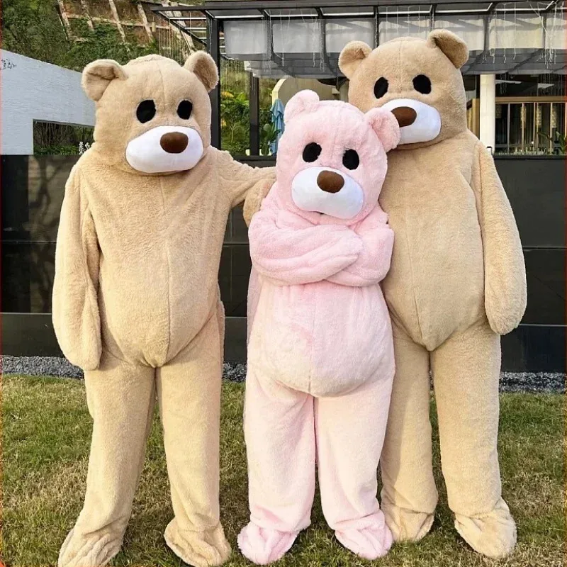 

CyAdult Dancing Girl Pink brown Teddy Bear Mascot Costume Fancy Dress birthday Party Surprise clothing suit Advertising show pro