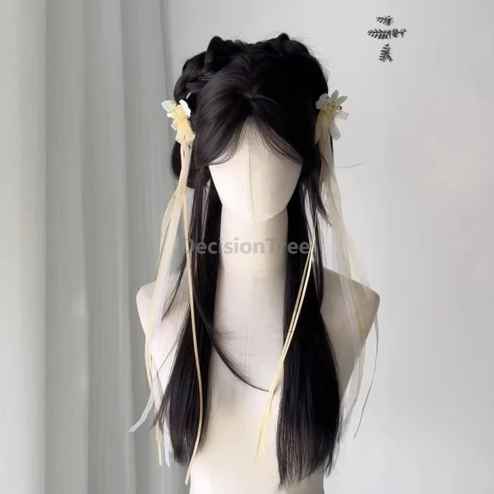 

2025 the same as chinese costume drama character ling miaomiao hairstyle ancient style cosplay wig versatile gentle hanfu wig