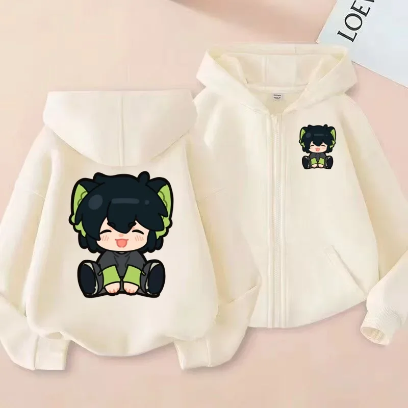 سترة صوفية بغطاء للرأس وسحاب للأطفال لطيفة من Luoxiaohei Zhanji Q Edition للرجال والنساء #1