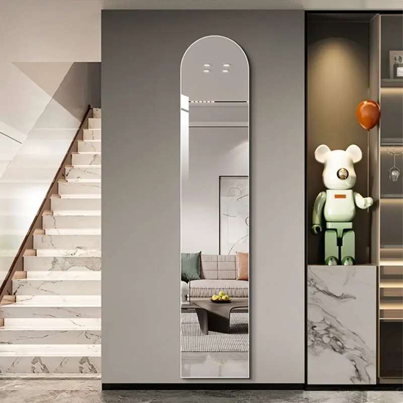 

Frameless full-length mirror bedroom household ultra-narrow invisible full-length mirror entrance living room
