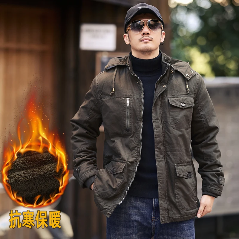 

Повседневная модная осенне-зимняя куртка на флисовой подкладке, три цвета, размеры L-5XL, красивая верхняя одежда, удобная обычная длина