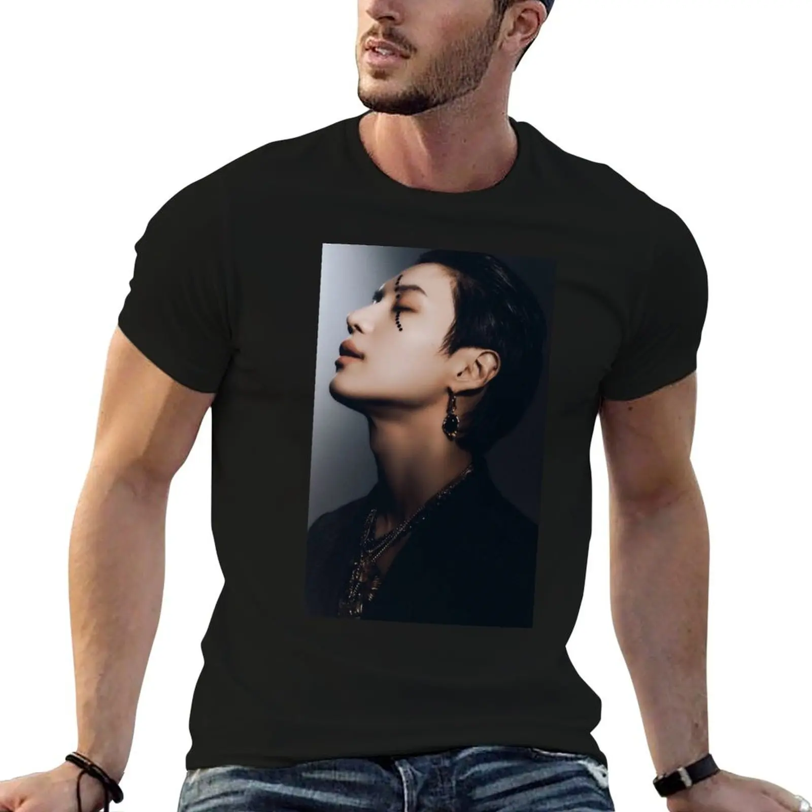 

Футболка SHINEE TAEMIN, мужские футболки с принтом, мужская хлопковая футболка