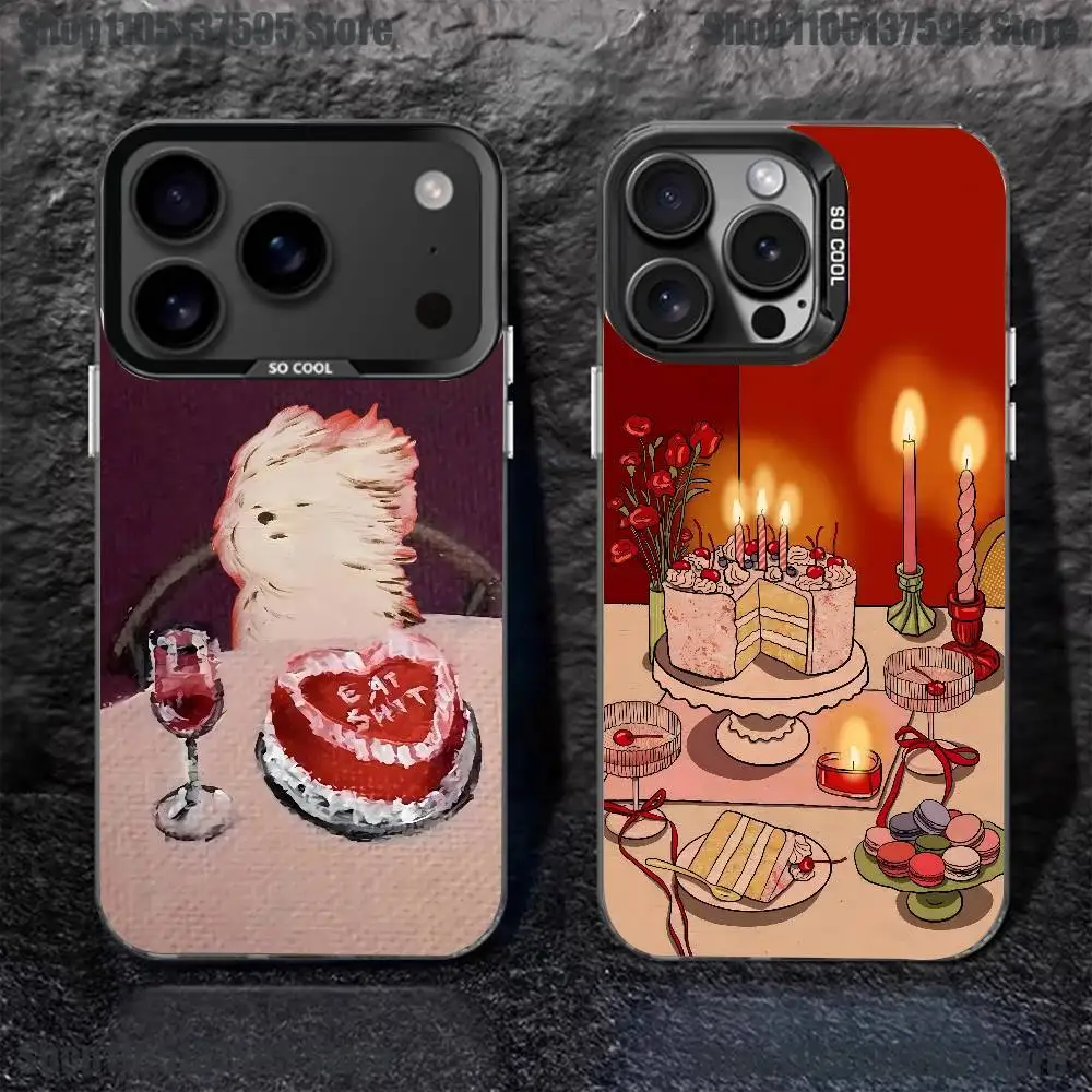 

Happy Birthday Phone Case For iPhone 17,16,15,14,13,12,11,Pro,XS,Max,Plus,Mini,SE4,E Black Matte Shockproof Cover