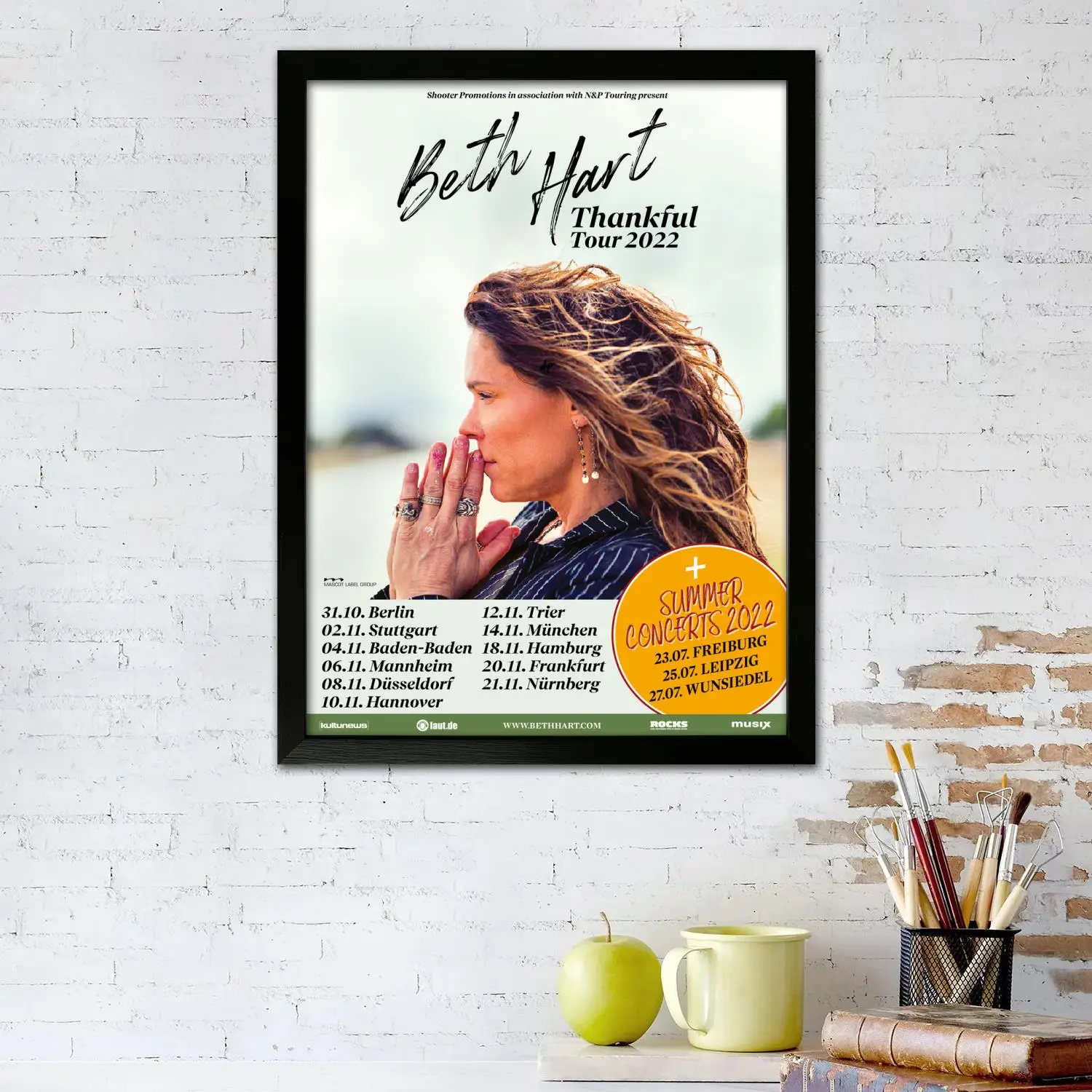 ملصق فني من القماش من Beth Hart وفن جداري، طباعة صور، ديكور غرفة نوم عائلي حديث، ملصقات، لوحة زخرفية #2