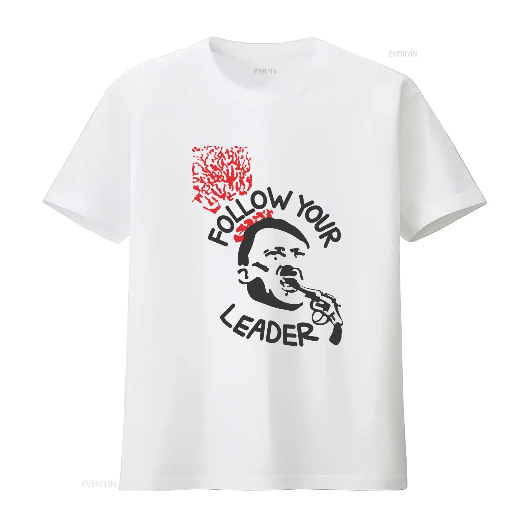 Follow Your Leader T Shirt Metal Punk Cust Black Leftover Crack Oj vintage Washed Stretched Comfortable fashion Casual homme