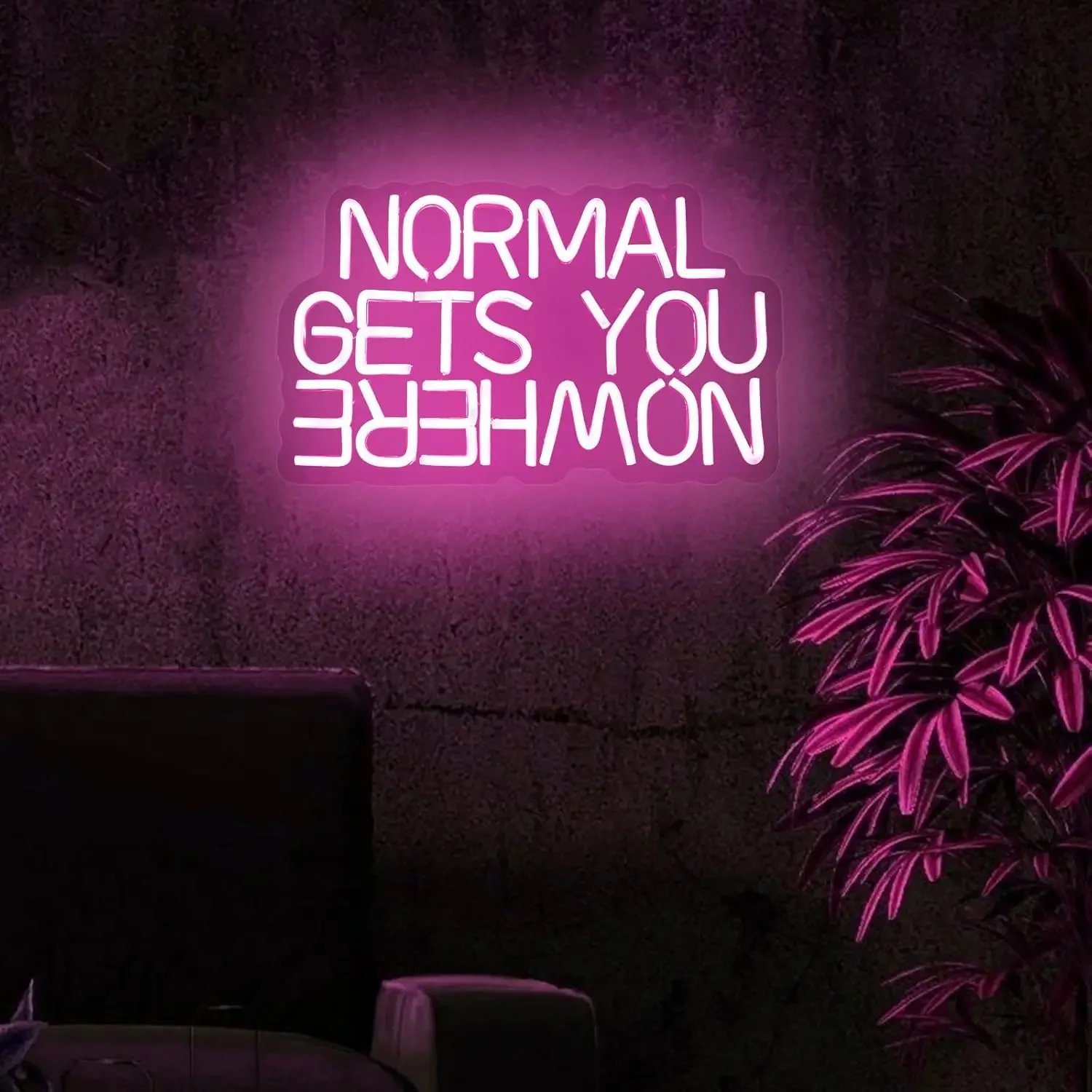 Normal Gets You Nowhere Neon Sign LED Neon Light Aesthetic Operated Light For Door Decorations Bedroom Accessories Neon Sign