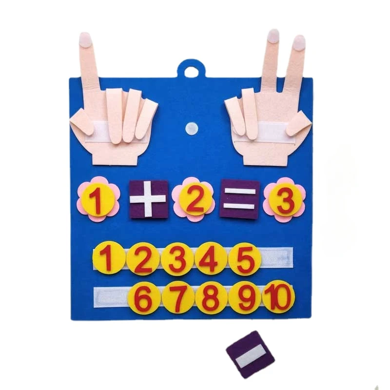 Kid Montessori Toys Felt Finger Numbers Math Toy bambini che contano l\'apprendimento precoce per i più piccoli l\'intelligenza sviluppa 30*30cm