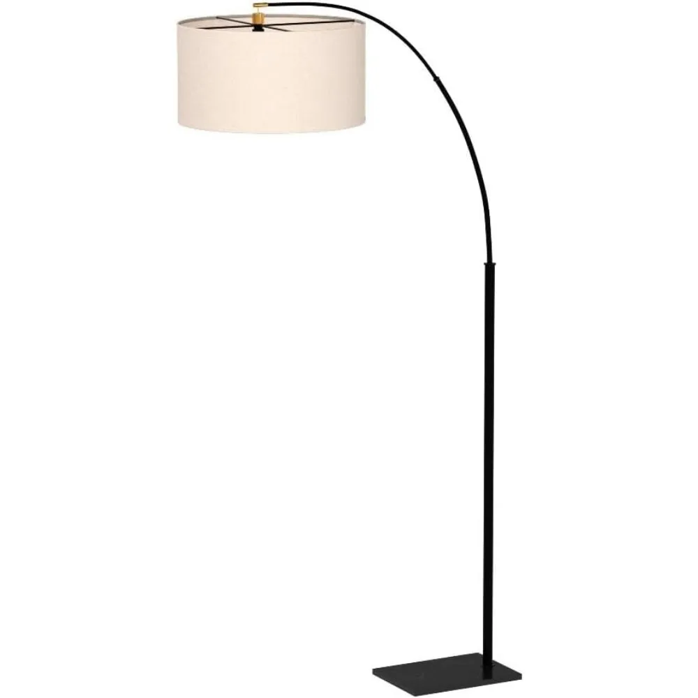 Logan Arc Floor Lamp, Bright Standing Lamp for Living Rooms, Offices & Bedrooms, Modern Living Room Décor, Black