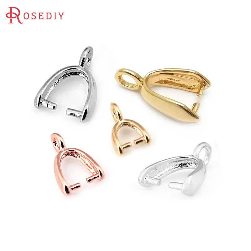 

20PCS Full Height 7.5MM 9MM 11MM 13MM 16MM 18K Gold Color Brass Charms Connector High Quality Jewelry Diy Accessories