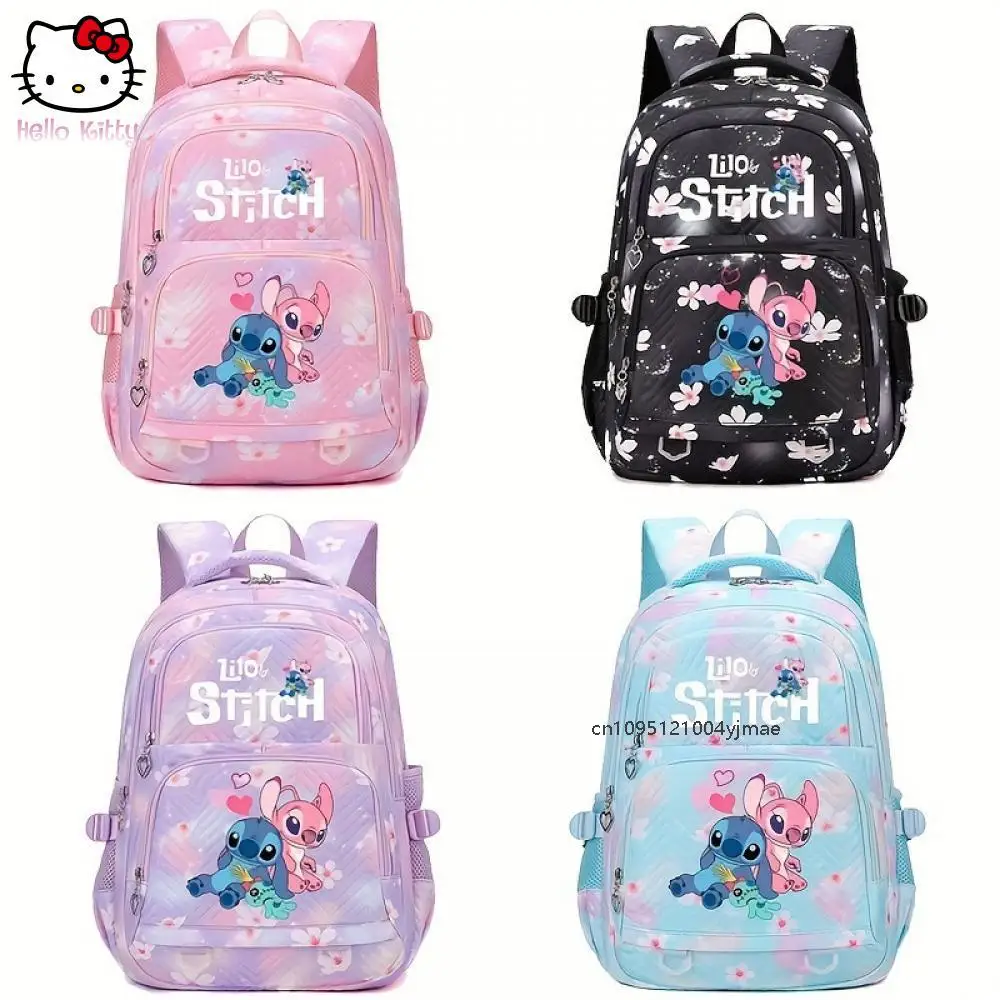 

Stitch Cartoon Backpack Boys Girl Versatile Lightweight Large-Capacity Bookbag High-Quality Student Figure Schoolbag Gift Anime