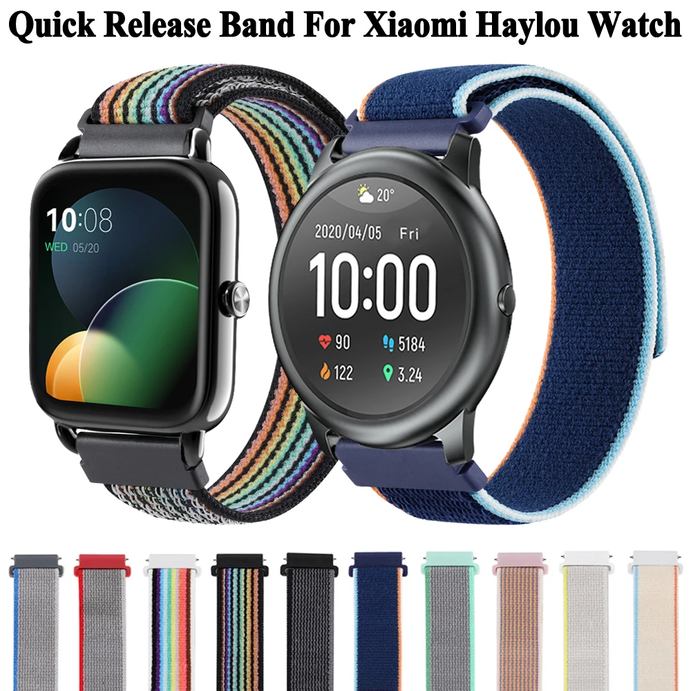 Nylon Strap For Xiaomi Haylou RS4 Plus /LS12 Band Smartwatch Wristband For Haylou GST/RT2/RS3/Solar LS05 LS02 Bracelet Correa