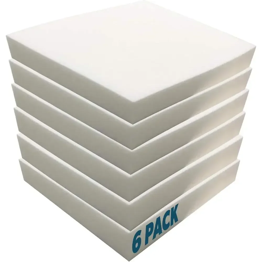 oamma 9” x 24” x 24” (6 Pack) - Medium Density Outdoor Couch Cushion Replacement or Patio urniture, Square oam Pad or Couch Cush
