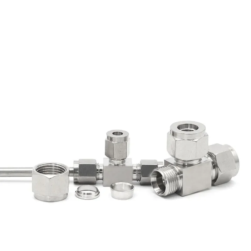 3/4/5/6/8/10/12/14/16/18/20/25 مللي متر 1/8 "1/4" 3/8 "1/2" 3/4 "1" المحملة 3 طرق ضغط الاتحاد موصل محول 304 الفولاذ المقاوم للصدأ #2