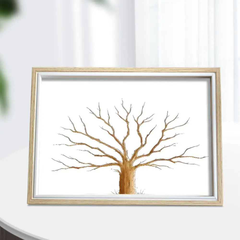 Creative Graduation Fingerprint Signature Frame Memory Tree Souvenir Desk Ornament Interactive Classroom Guestbook Decor