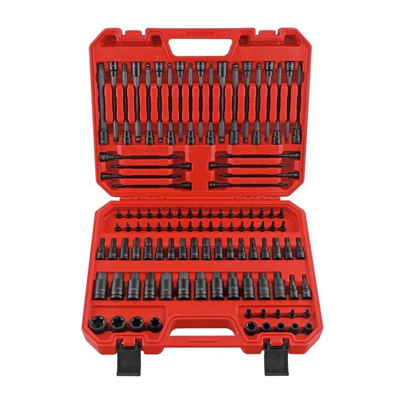 High Spec 107Pcs Super Strong Magnetic Core Impact Hex Screwdriver Bit  1/2\