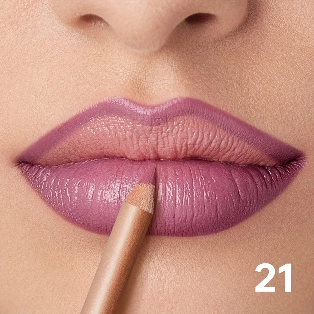 Matte Lip Liner Pencil Nude, langdurig waterdicht, veegvast, nauwkeurige omtrek, gladde romige formule