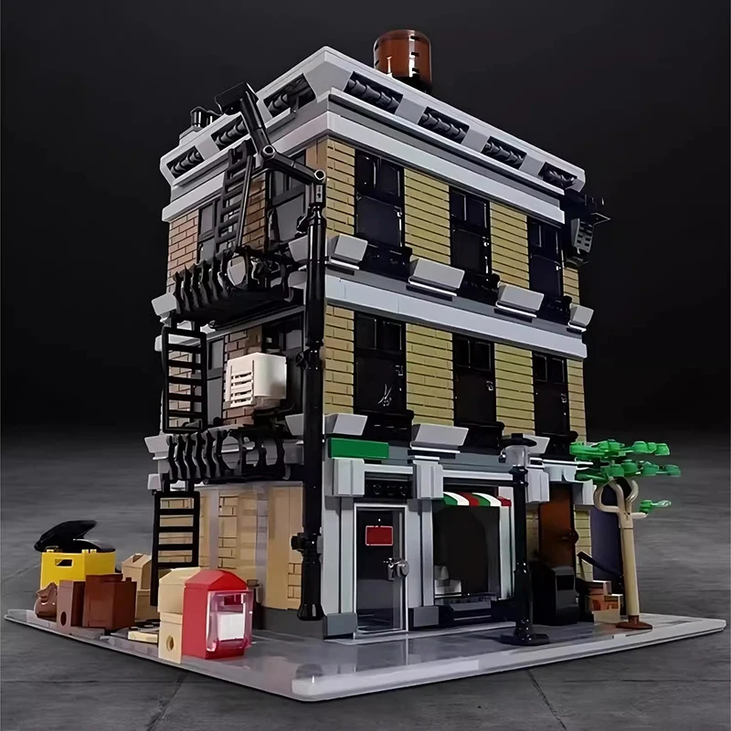 Bricklink Superhero Movie City House Peter\'s Apartment Modular Architecture Street View Fit 76218 Building Blocks Kid Toys Gift