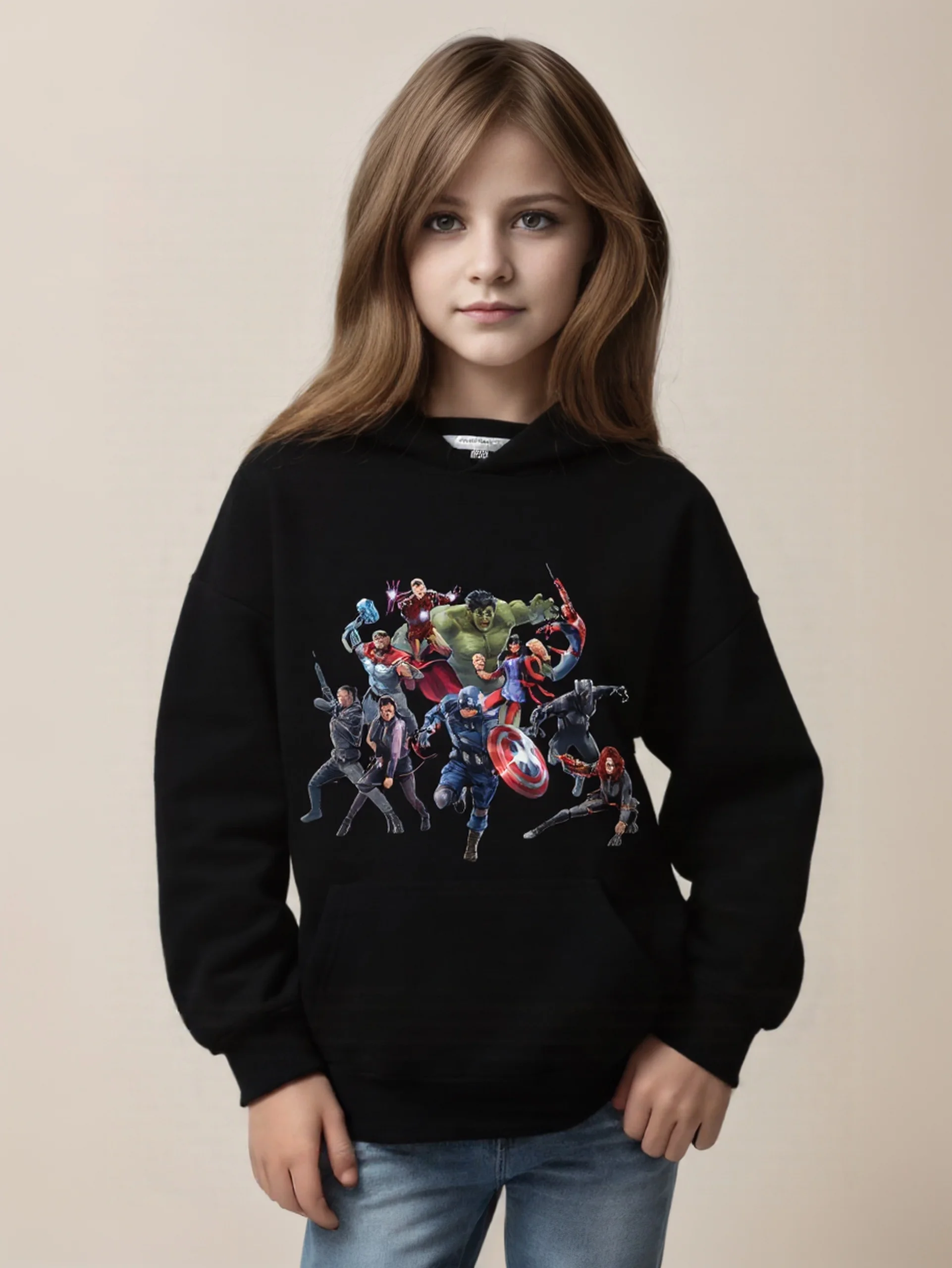 Hauts à manches longues pour enfants en bas âge, pull à capuche mignon, sweat-shirt fantaisie d'automne Hulk avec capuche (2-14 ans, 6 couleurs)