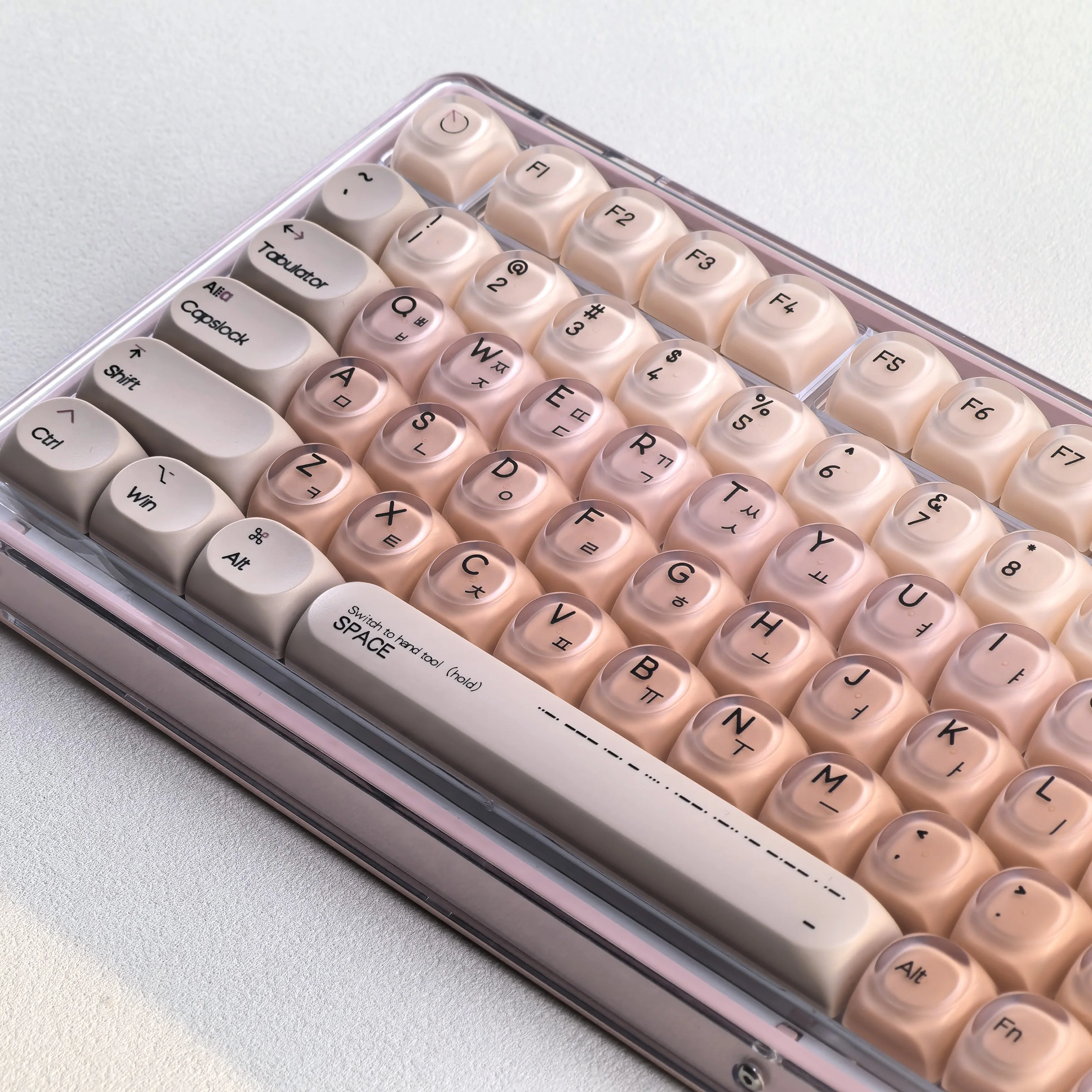 MAIMOOO Foundation Liquid Keycaps Korean Thai French Azerty Keycap Iso Customizable Jelly Matte For Aula Keyboards Key Caps